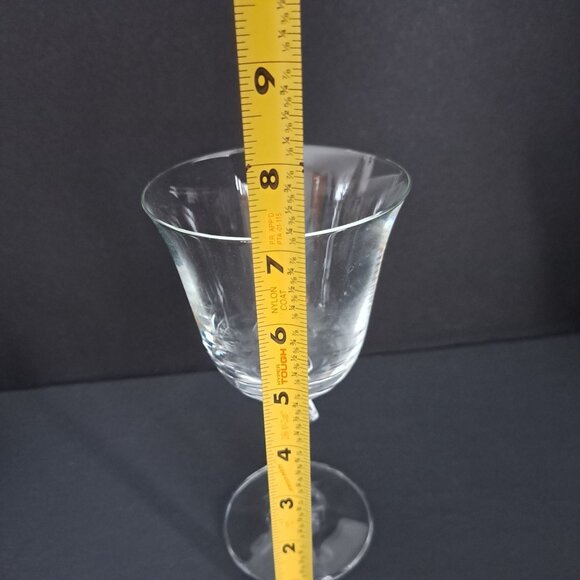 Royal Bavarian Crystal Water Goblet 7.25" Clear Faceted Stem Elegant Germany - Picture 11 of 12